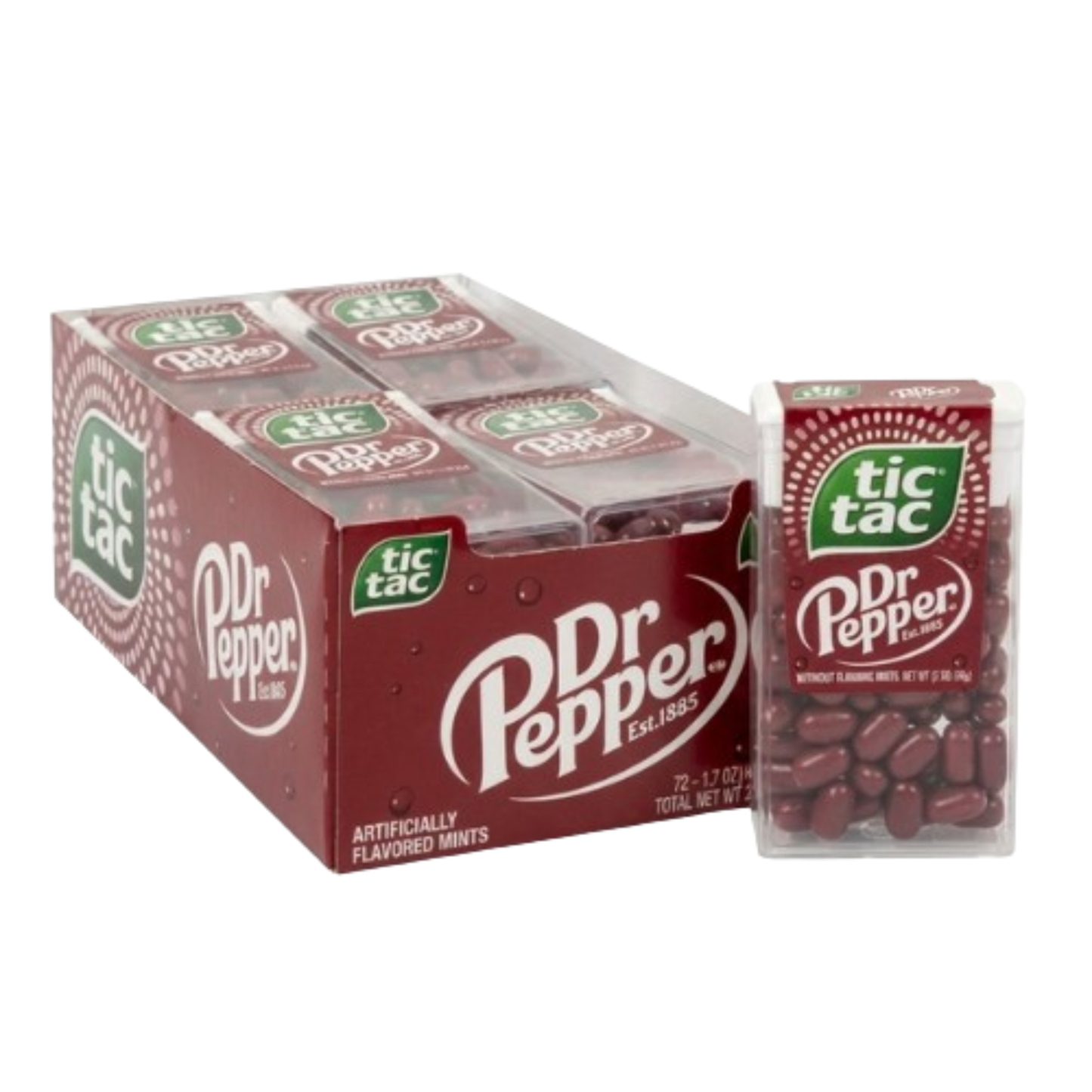 Tic Tac 1.7 oz Mints – Multiple Flavors Available – Wintergreen, Fruit Adventure, Freshmints, Orange, Dragon Fruit & Dr Pepper – 1, 3, or 12 Pack