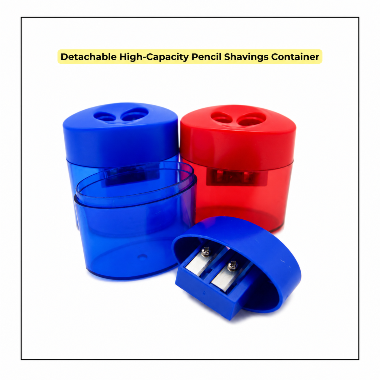 School Supply Boxes | Assorted Colors, Dual Hole Pencil Sharpeners | Available in 24 Pack, 48 Pack, 96 Pack, & 240 Pack | Durable Classroom and Office Supplies