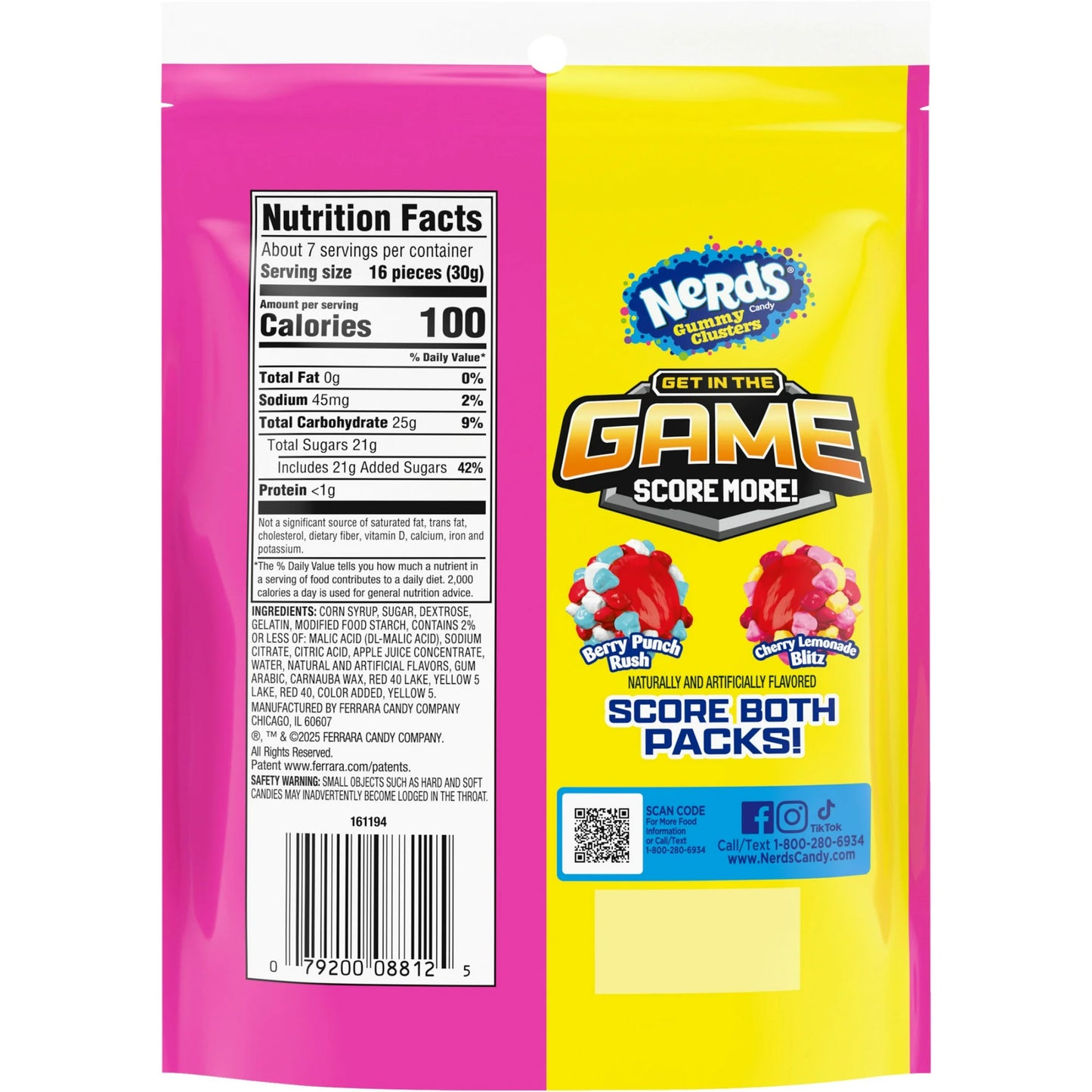 Nerds Gummy Clusters – Cherry Lemonade Blitz & Berry Punch Rush – 5 oz Bags