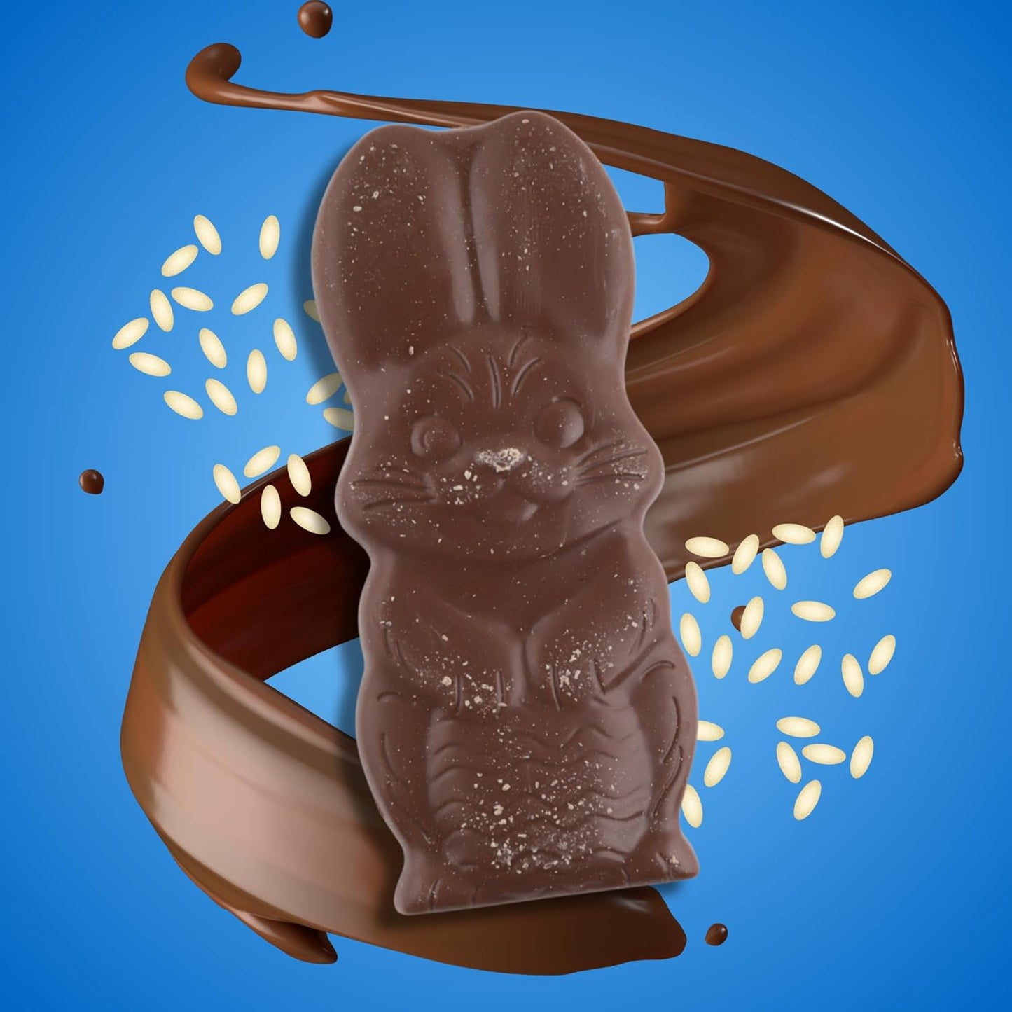 Frankford Rice Krispies Candy Bunny 1.6 oz – Crunchy Easter Treat in Strawberry or Milk Chocolate ‘N Cereal
