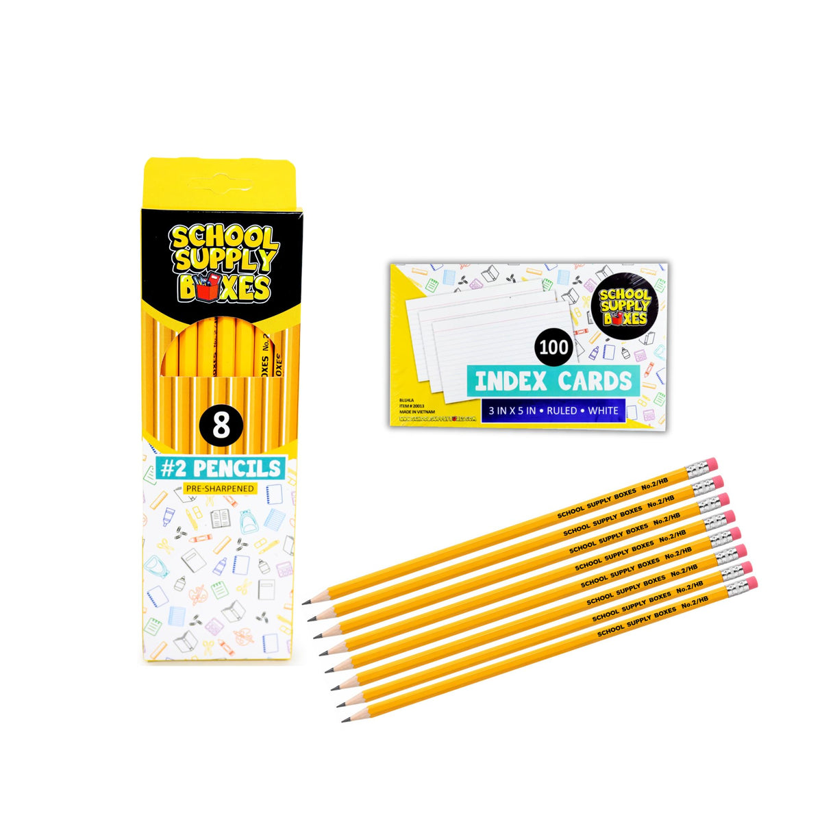 School Supply Boxes | Elementary School Bundle (78 Piece) | House Brand Edition | Available in a Box (1 Unit), a Case (4 Units), and a Pallet (180 Units)