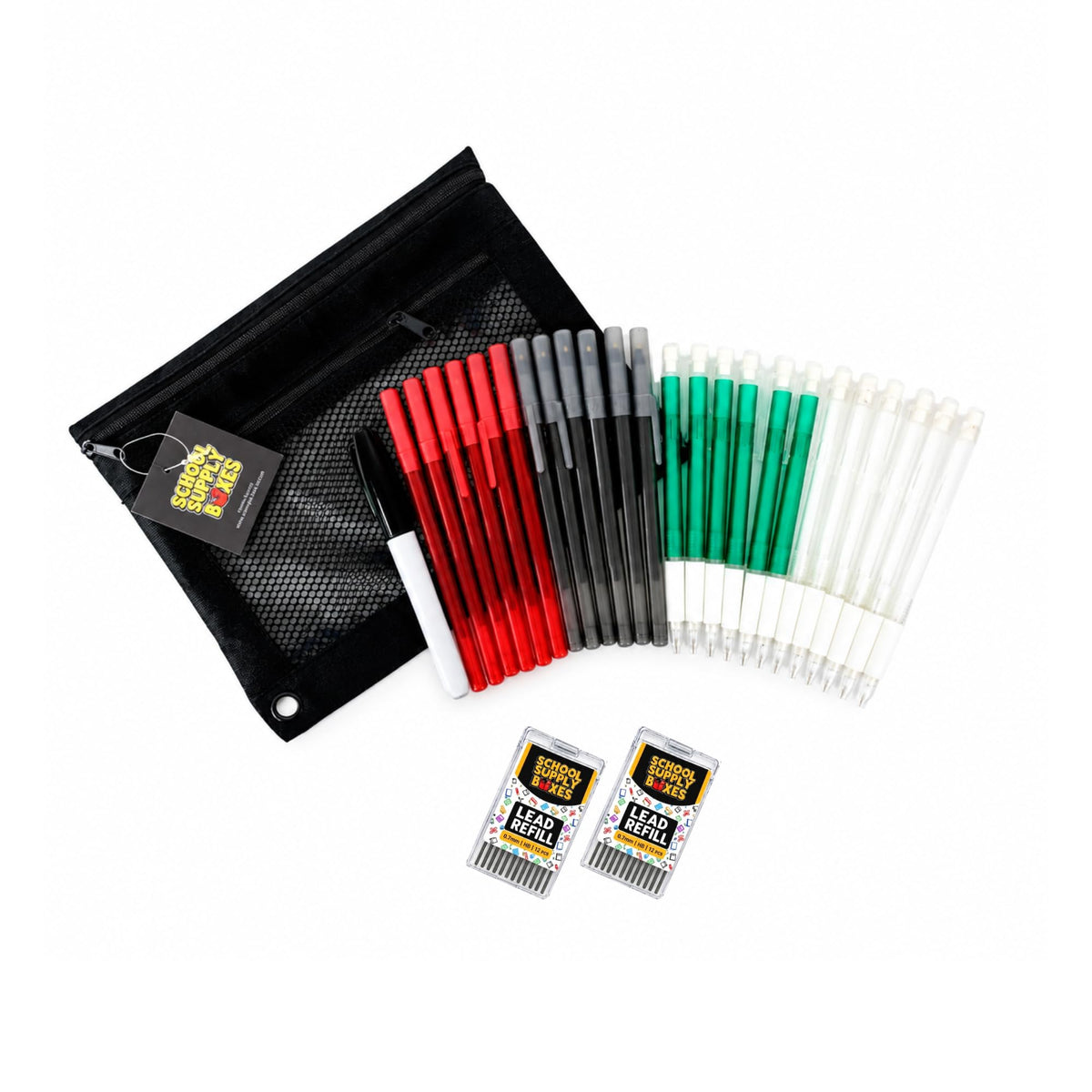 School Supply Boxes | High School Bundle (56 Piece) | House Brand Edition | Available in a Box (1 Unit), a Case (2 Units), and a Pallet (112 Units)