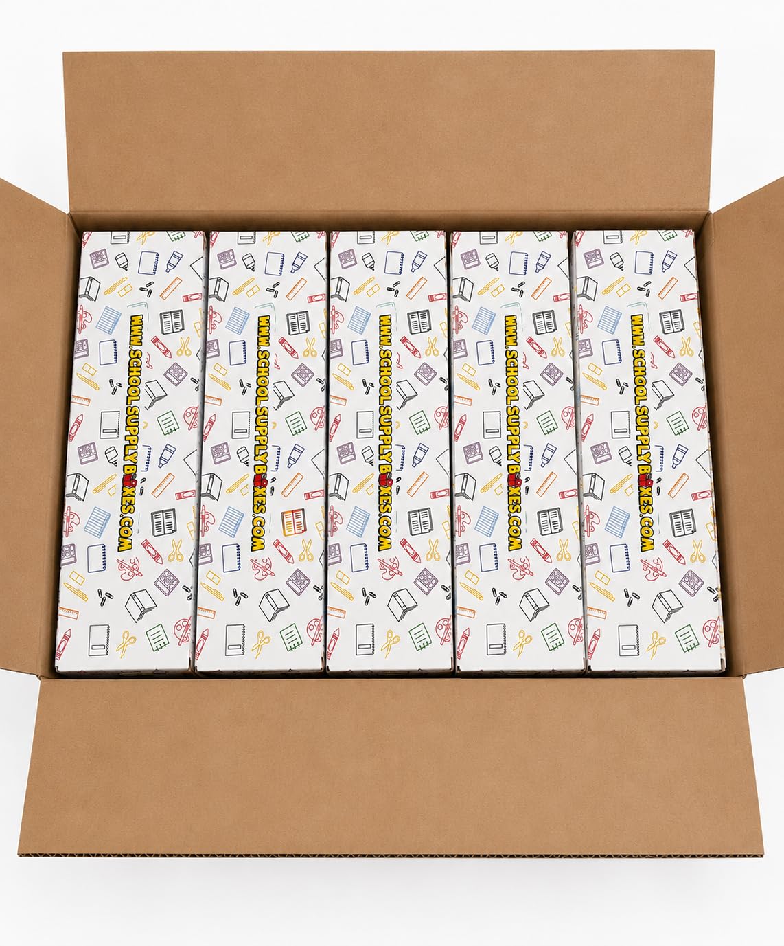 School Supply Boxes | Grades K–5 Back to School Kit (94 Piece) | House Brand Edition | Available in a Box (1 Unit), a Case (4 Units), and a Pallet (180 Units)