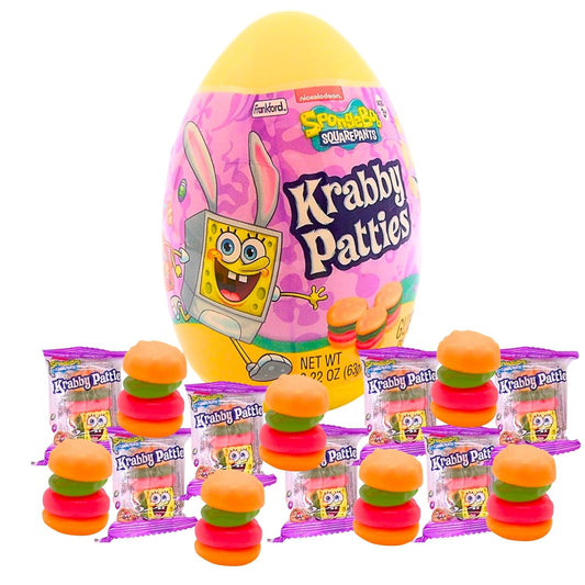 Krabby Patties Gummies Giant Egg (2.22 oz Each) | Fruity Gummy Candy Egg Treat | Available in 1, 3, 6, or 12 Pack