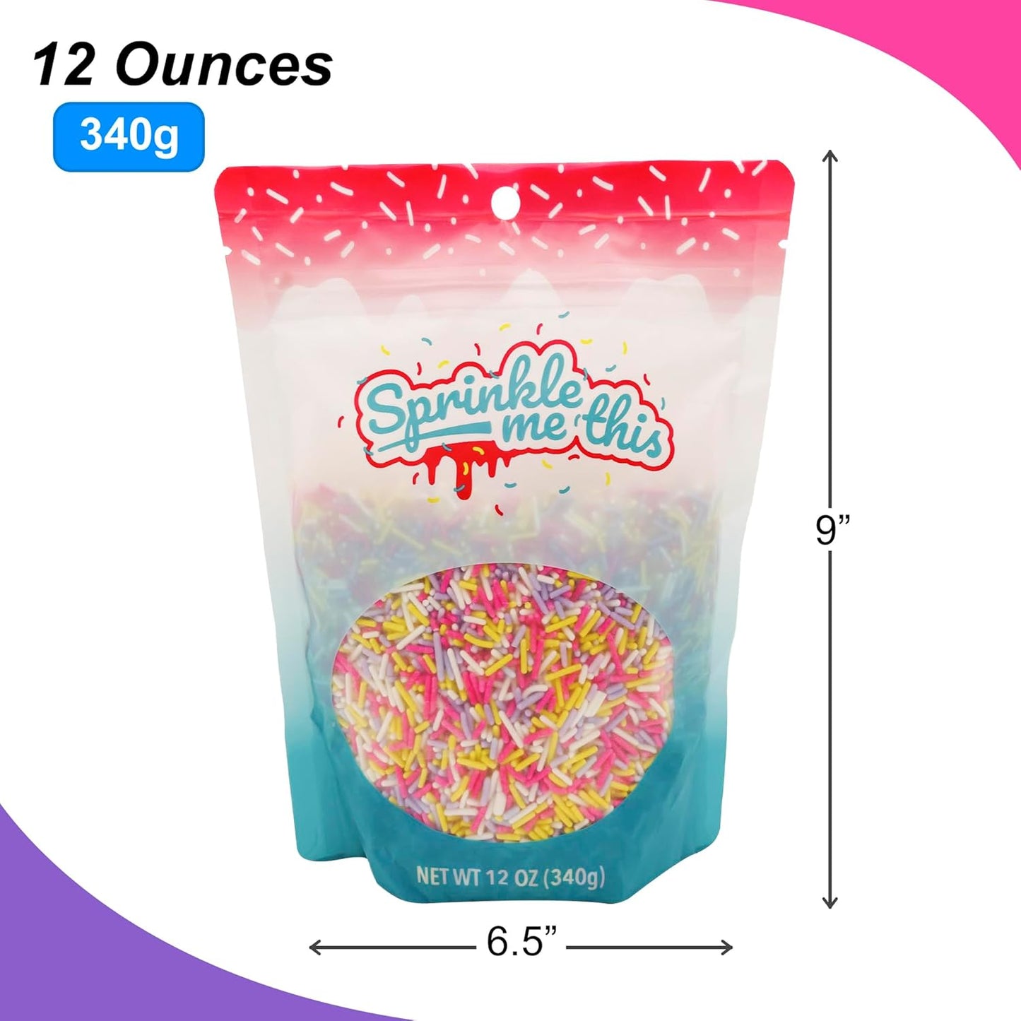 Sprinkle Me This – Jimmies in the Springtime Mix – Soft Pastel Spring & Easter Sprinkles for Baking and Decorating (4, 8, 12 oz)