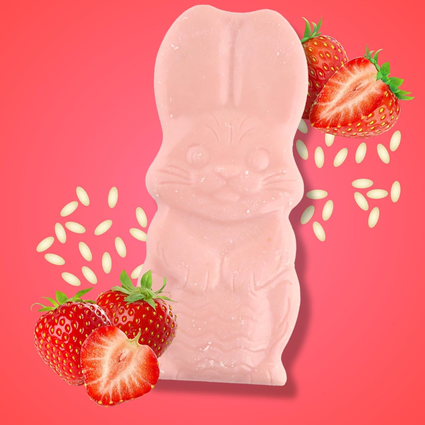 Frankford Rice Krispies Candy Bunny 1.6 oz – Crunchy Easter Treat in Strawberry or Milk Chocolate ‘N Cereal