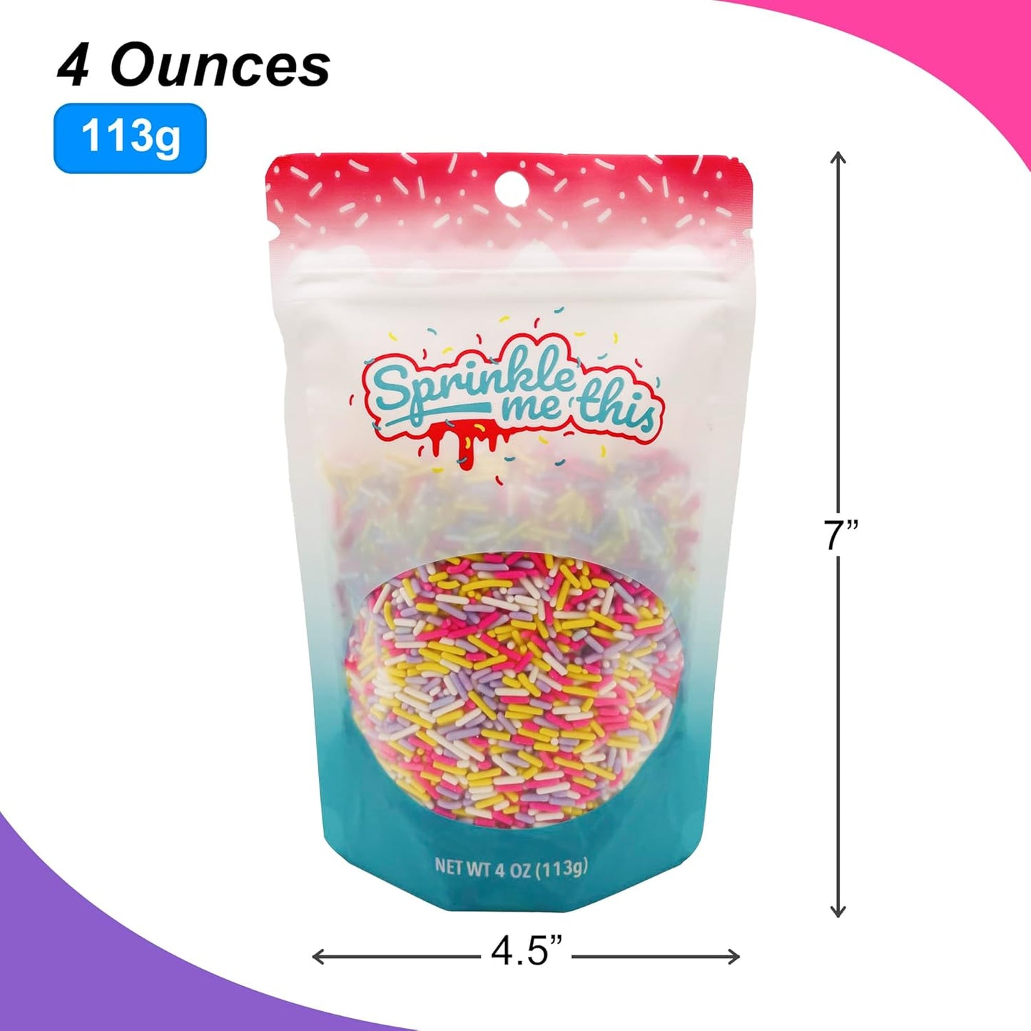 Sprinkle Me This – Jimmies in the Springtime Mix – Soft Pastel Spring & Easter Sprinkles for Baking and Decorating (4, 8, 12 oz)