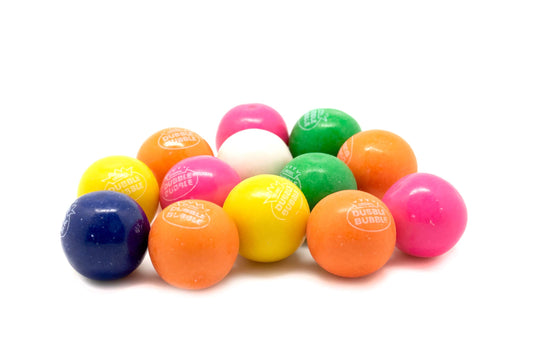 Gumballs - 5 LB Resealable Stand Up Bulk Candy Bag - 1" Multi Colored Gum Balls - Assorted Flavors - Filler Candy for Party Favors and Bubble Gum Machines
