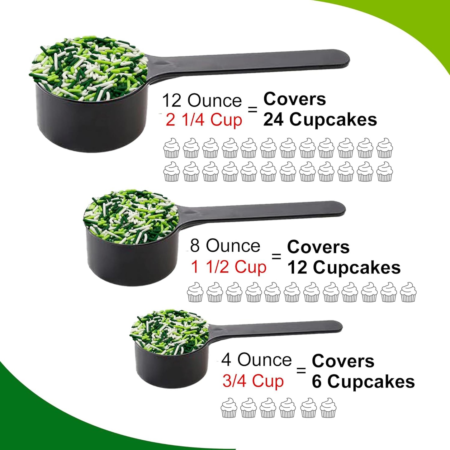 Sprinkle Me This – Lucky Jimmy Blend – St. Patrick’s Day Jimmies in Green, Lime & White (8 & 12 oz Bags)