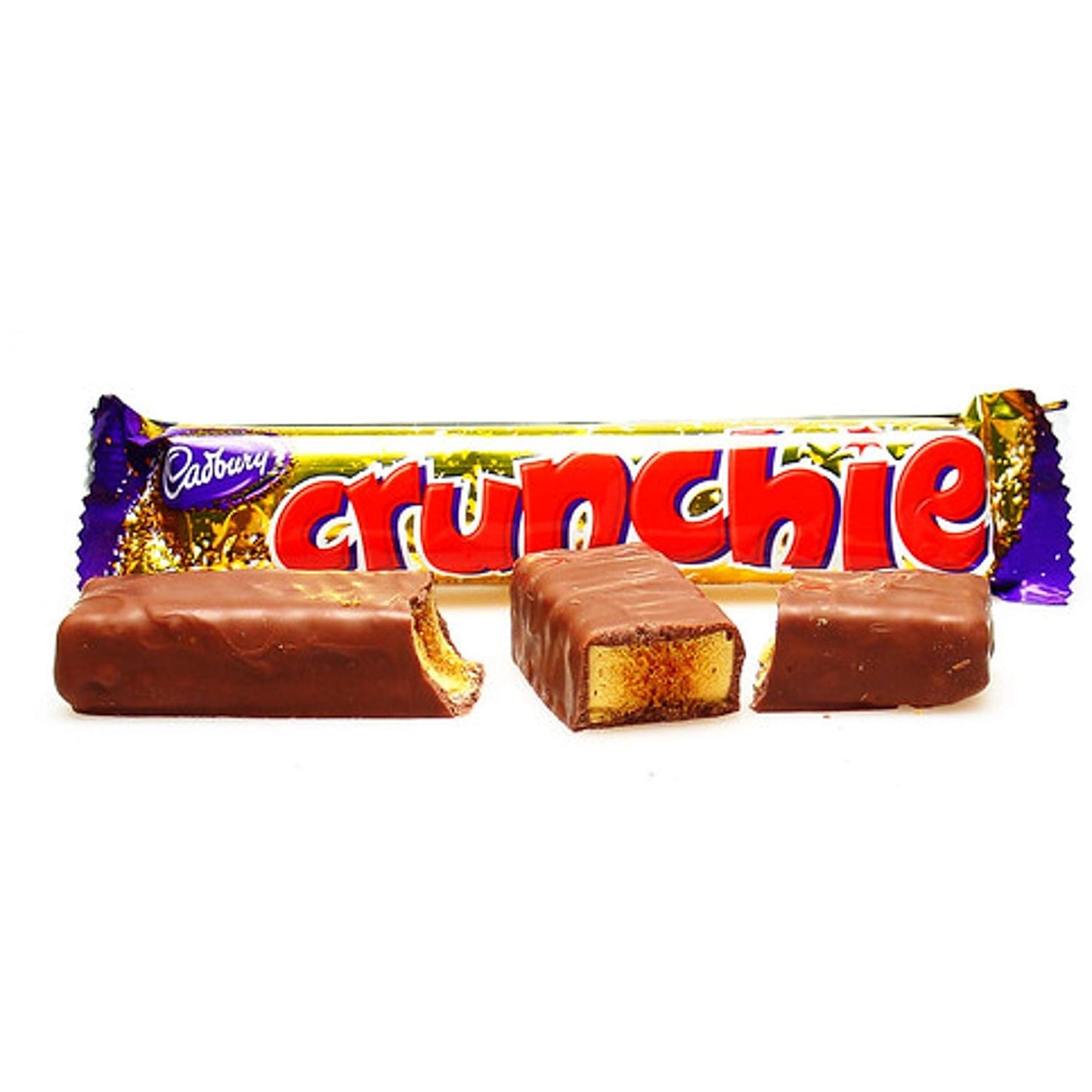 Cadbury Crunchie 40 g Chocolate Bars – Caramel, Biscuit & Crispy Crunch – Available in 1, 3, 12, and 48 Pack
