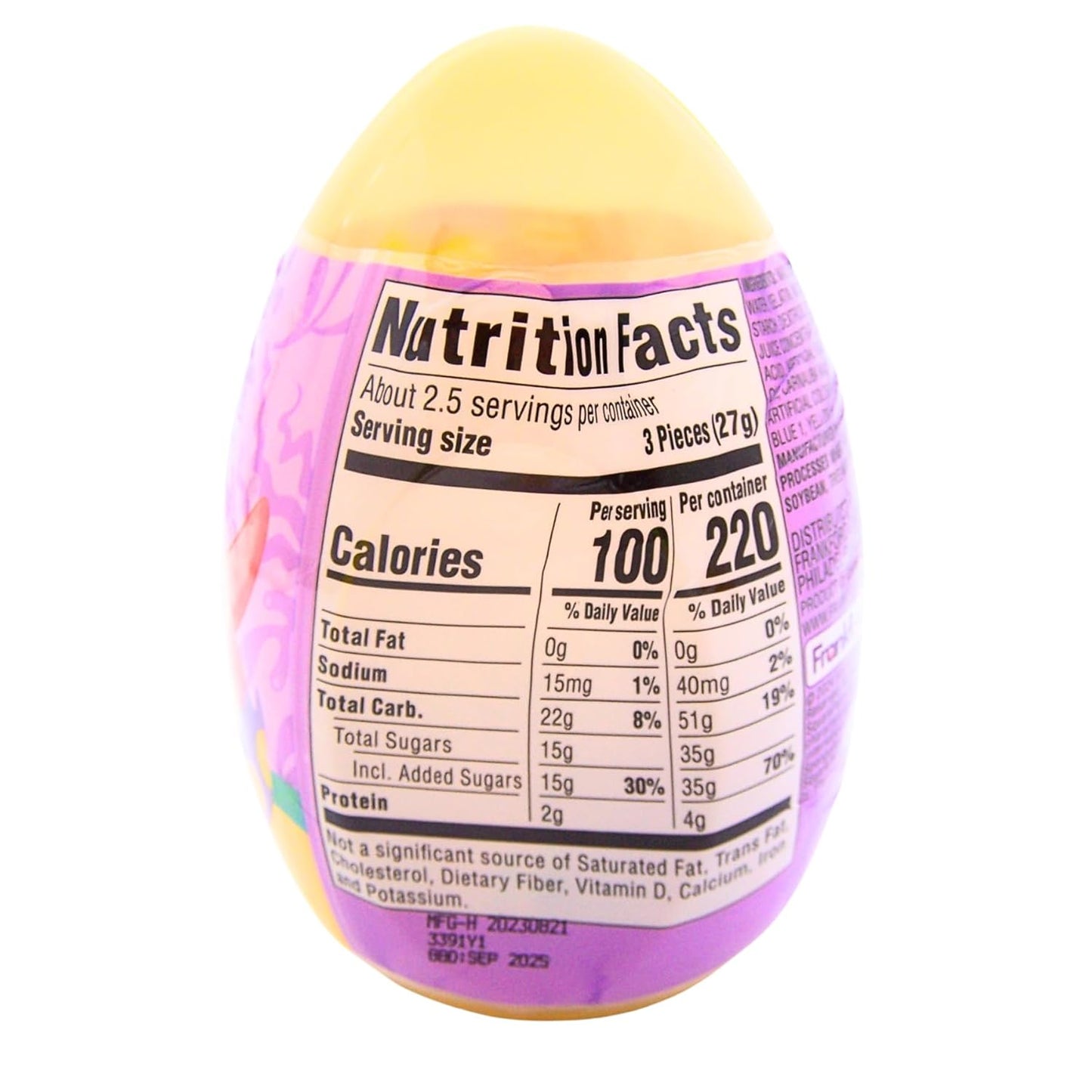Krabby Patties Gummies Giant Egg (2.22 oz Each) | Fruity Gummy Candy Egg Treat | Available in 1, 3, 6, or 12 Pack