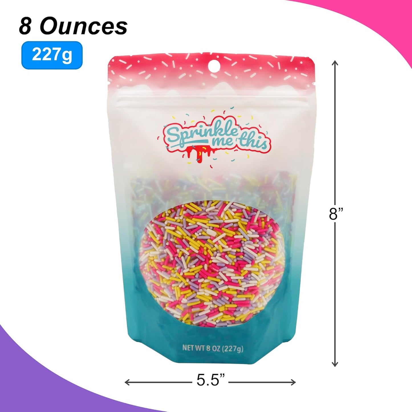 Sprinkle Me This – Jimmies in the Springtime Mix – Soft Pastel Spring & Easter Sprinkles for Baking and Decorating (4, 8, 12 oz)