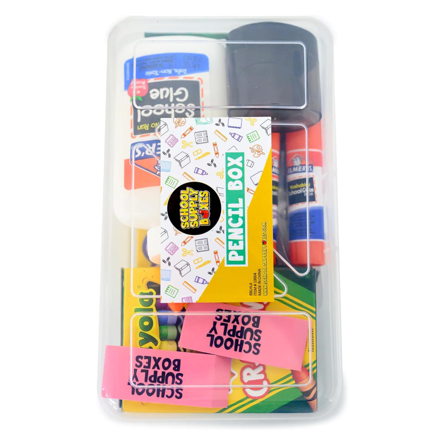 School Supply Boxes | Back to School Essentials Supplies Kit Bundle for K-8 Students (20 Piece) | First Day of School Must-Have Set with Notebooks, Pencils, Folders & More