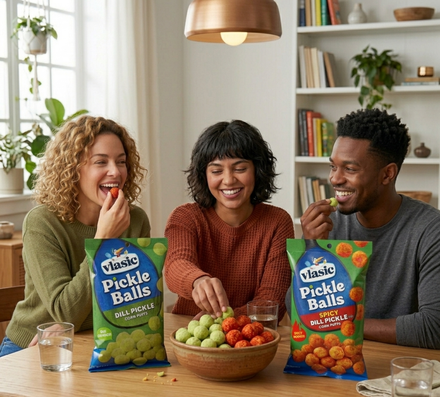 Vlasic Pickle Balls Corn Puffs | Dill Pickle or Spicy Dill Flavored Corn Puffs, 2 oz Bags | Available in 1 Pack, 2 Pack Combo, 3 Pack, 6 Pack & 12 Pack