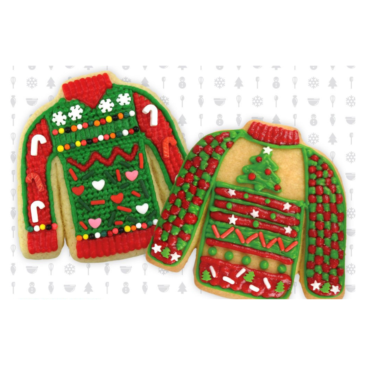 Treat Yourself! | Ugly Sweater Sugar Cookie Baking Kit | Holiday Cookie Decorating Set Makes 8 Cookies | Fun Christmas Baking Activity for Kids, Families, Parties & Gifts