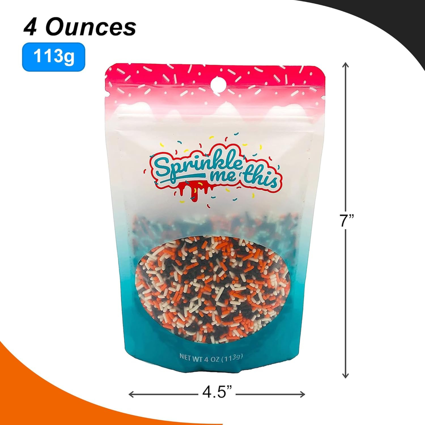 Sprinkle Me This – Shades of the Night Sprinkle Mix Halloween Jimmies – 4, 8 & 12 oz – Halloween Dessert Topping for Cookies, Cupcakes & Cakes