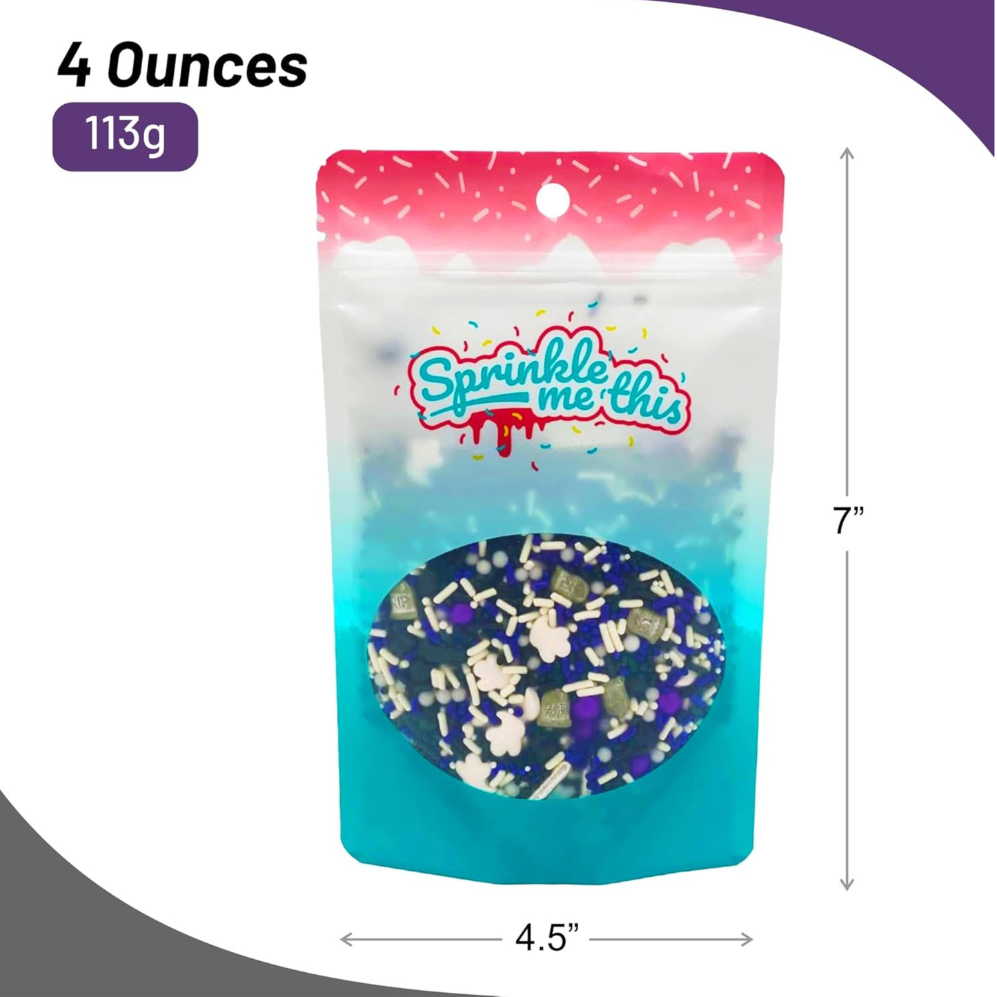 Sprinkle Me This – Delicious & Deadly Graveyard Smash Edible Sprinkles – 4, 8 & 12 oz – Halloween Dessert Topping for Cookies, Cupcakes & Cakes