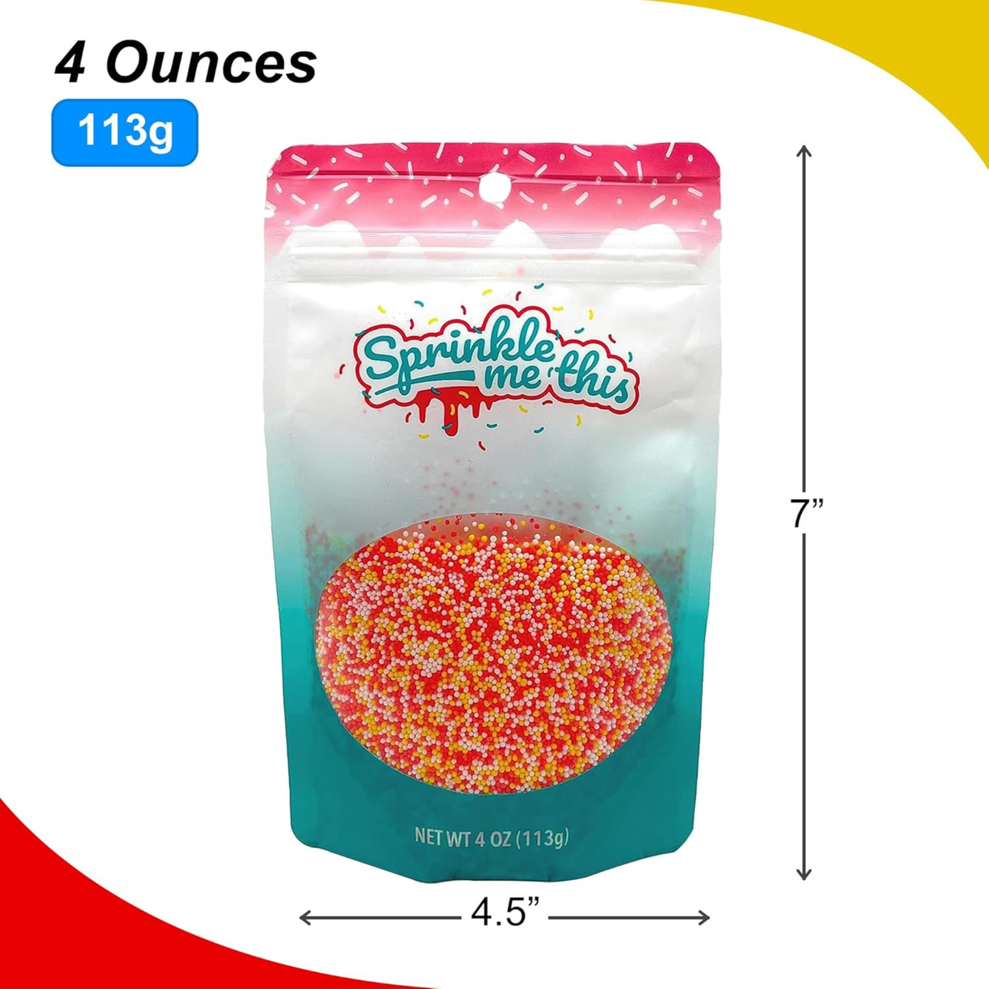 Sprinkle Me This - Candy Corn Nonpareils Edible Sprinkles - 4, 8 & 12 oz - Fall Dessert Topping for Cookies, Cupcakes & Cakes