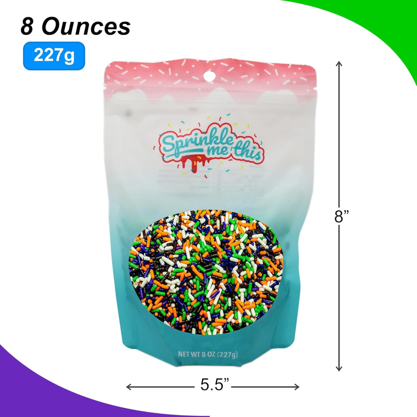 Sprinkle Me This – Wicked and Frightful Mix Edible Sprinkles – 4, 8 & 12 oz – Halloween Dessert Topping for Cookies, Cupcakes & Cakes