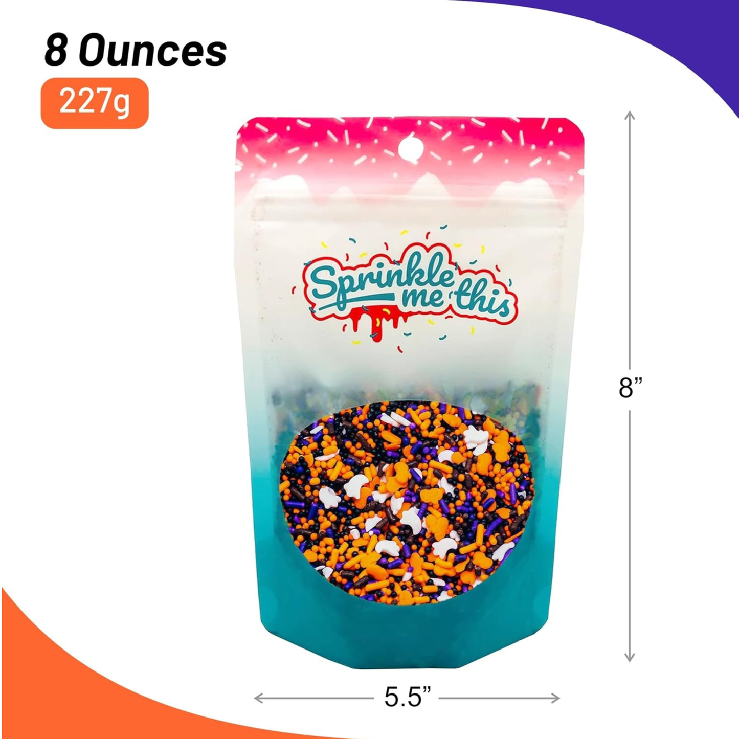 Sprinkle Me This – Haunted Halloween Party Sprinkles – 4, 8 & 12 oz – Halloween Dessert Topping for Cookies, Cupcakes & Cakes