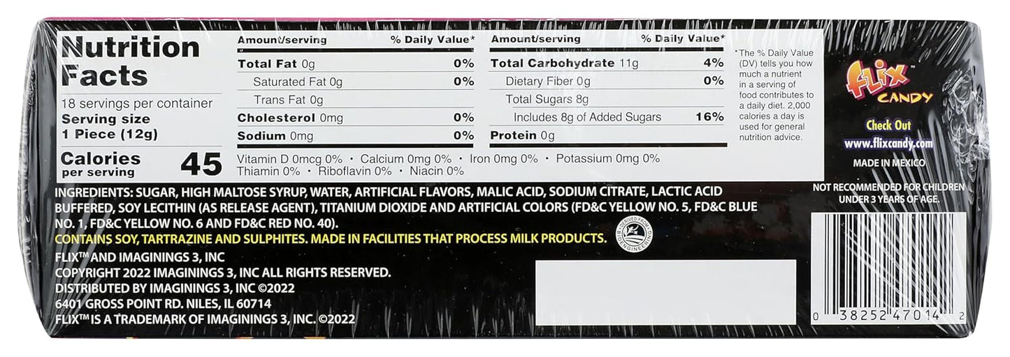 Skull-Shaped Lollipop Rings by Flix Candy – 7.61 oz Box (18 Count)