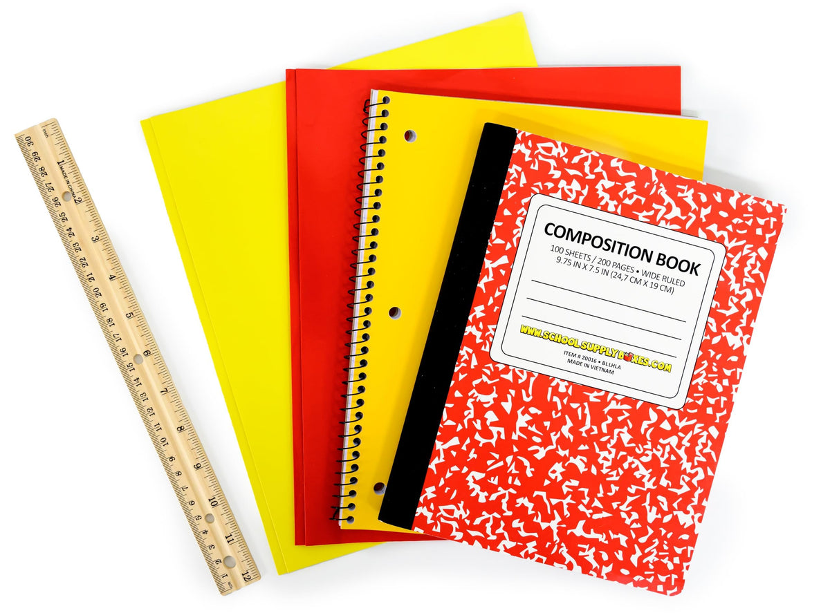 School Supply Boxes | Grades K–5 Back to School Kit (94 Piece) | House Brand Edition | Available in a Box (1 Unit), a Case (4 Units), and a Pallet (180 Units)