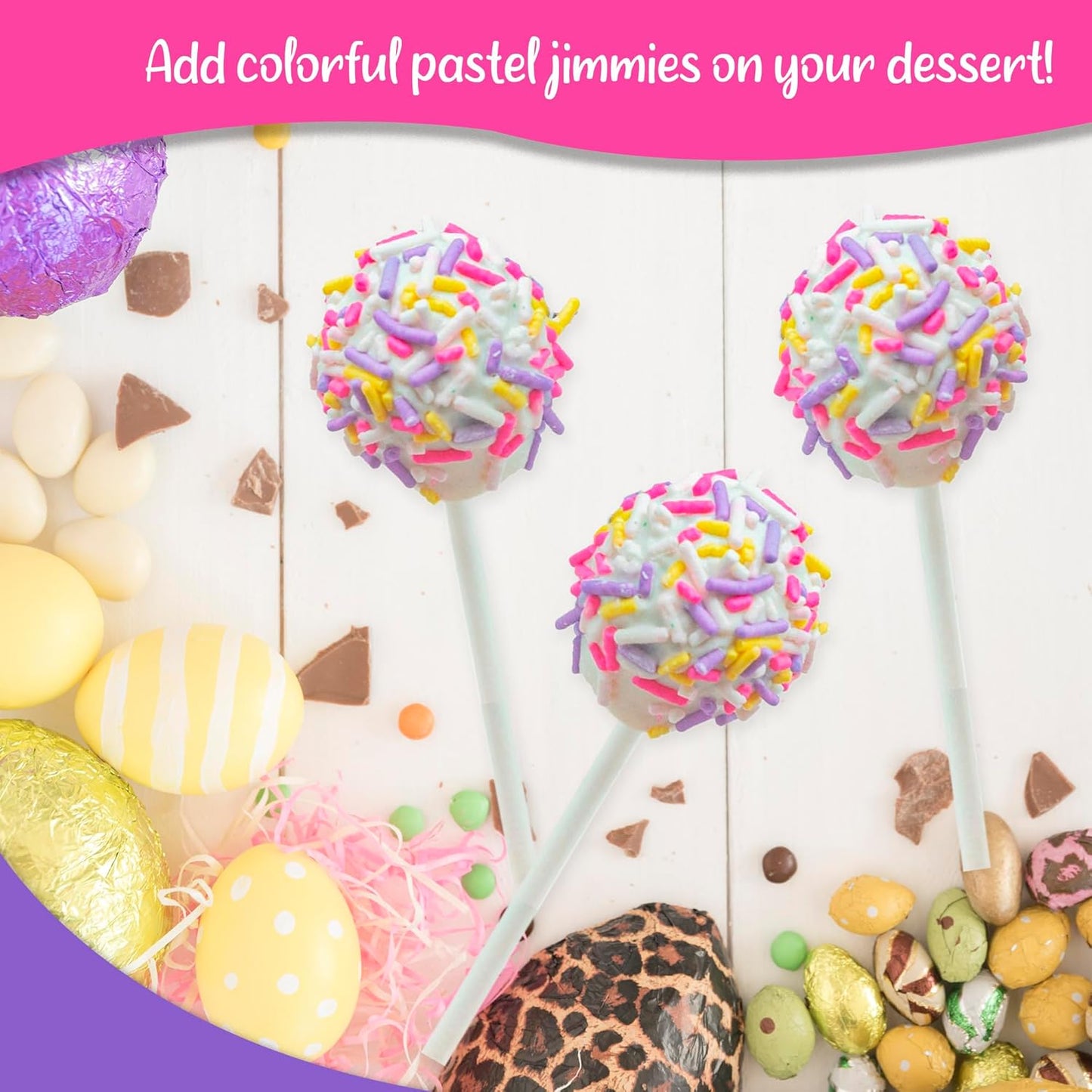 Sprinkle Me This – Jimmies in the Springtime Mix – Soft Pastel Spring & Easter Sprinkles for Baking and Decorating (4, 8, 12 oz)