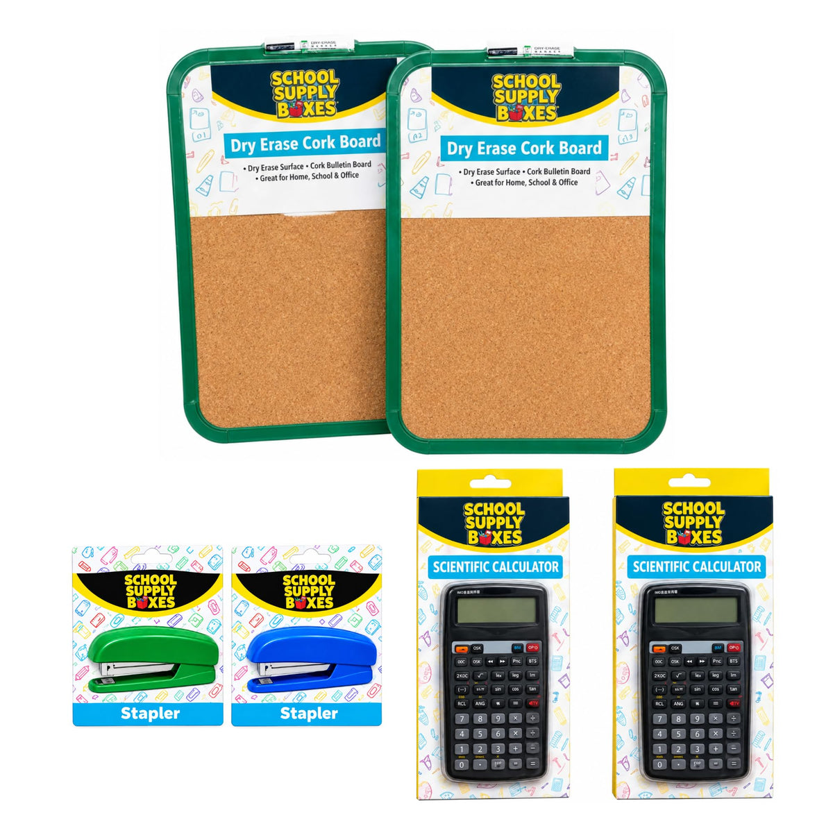 School Supply Boxes | Mega Back to School Bundle (308 Piece) | House Brand Edition | Available in a Box (1 Unit), a Case (2 Units), and a Pallet (36 Units)