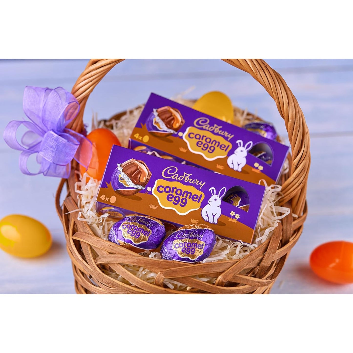 Cadbury Caramel Milk Chocolate Eggs – 4.8 oz, 4‑Count Box with Gooey Caramel Center Easter Treats