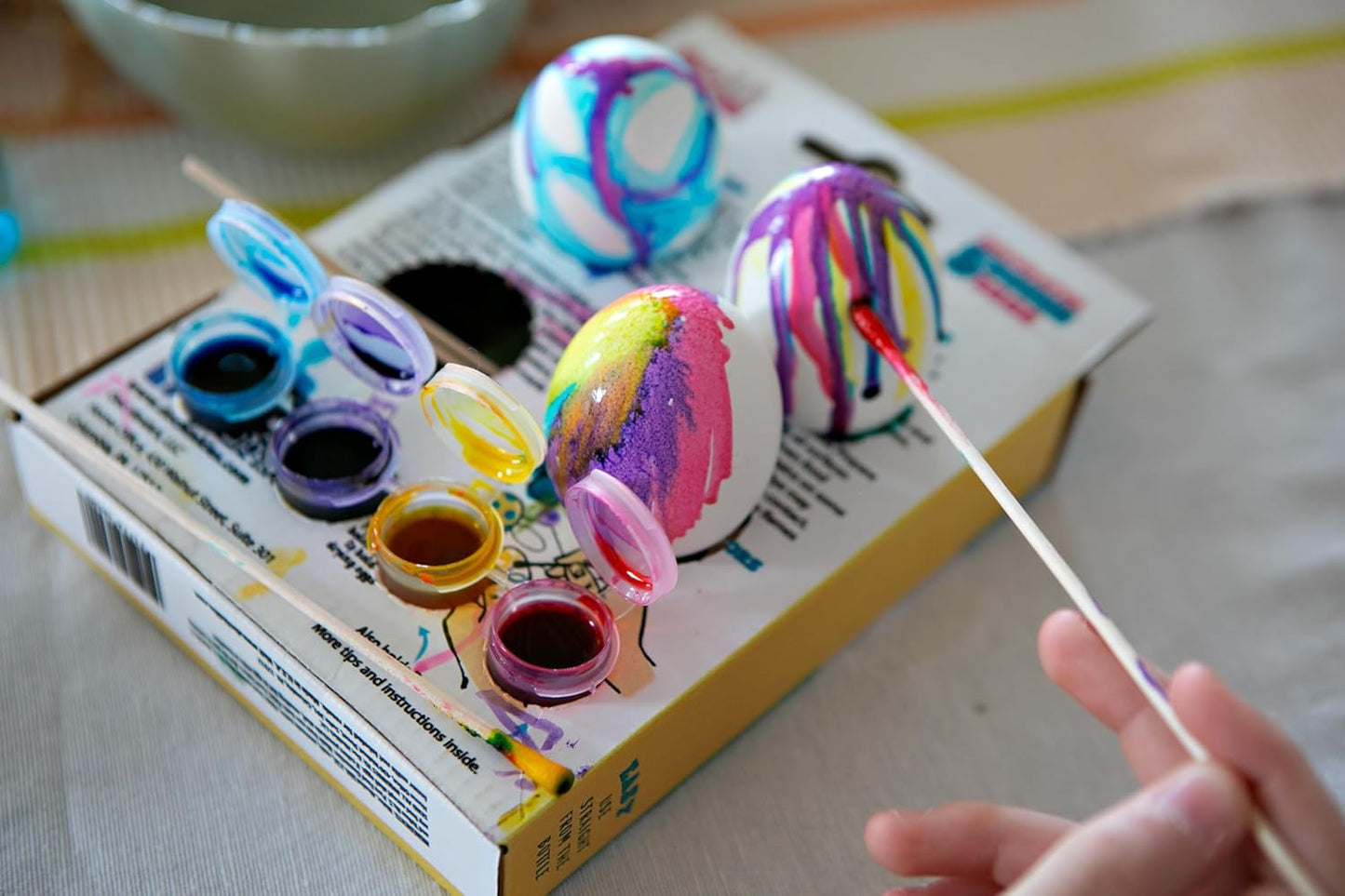 Doc Hinkle Paint-On Easter Egg Coloring Kit – DIY Egg Decorating for Kids & Families | 1, 5, 15 Pack Options