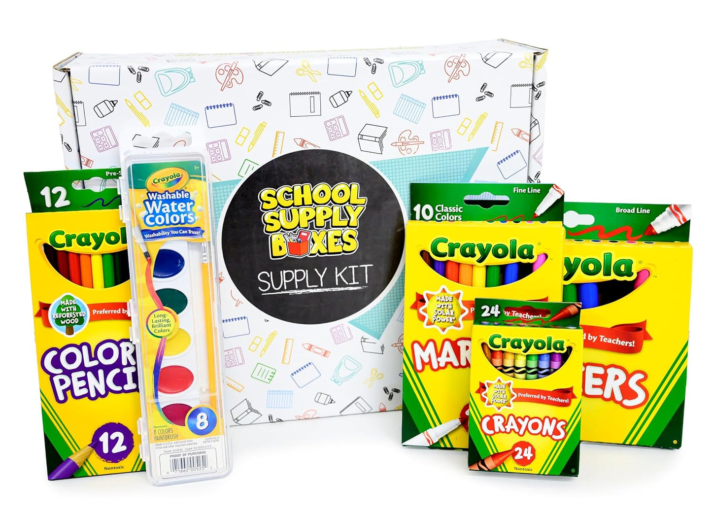 School Supply Boxes | Artistic Bundle | All-in-One School & Art Kit | Box (1), Case (4), Pallet (180)
