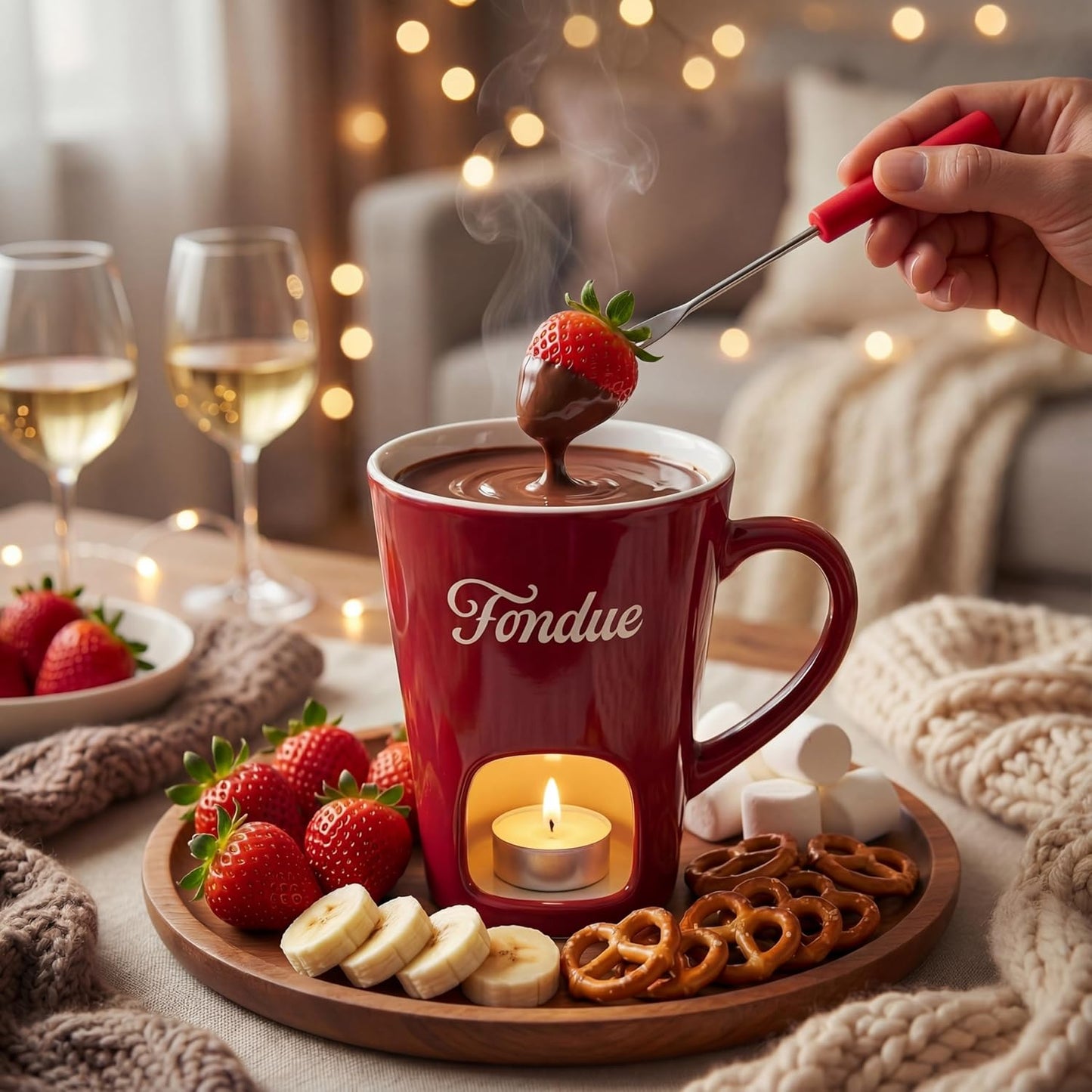 Chocolate Fondue Cups – Easy Melt Milk Chocolate for Dipping & Desserts - Single-Serve Melting Chocolate Cups