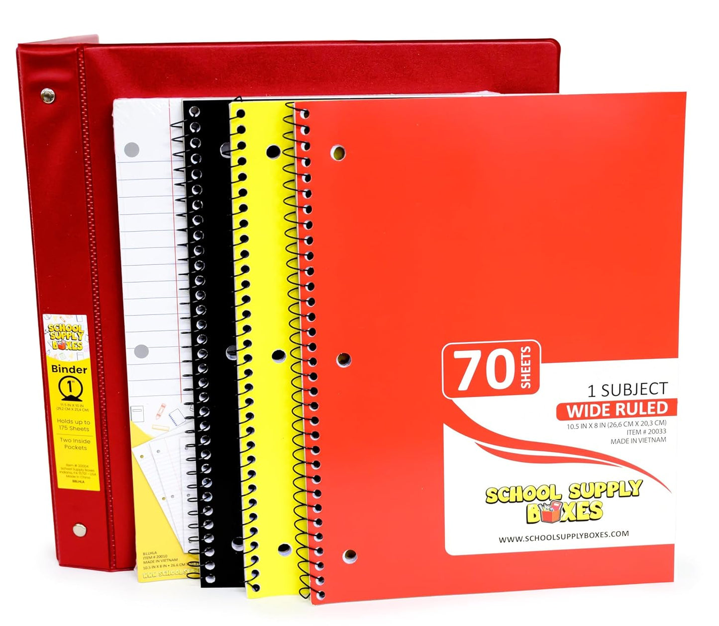 School Supply Boxes | Elementary School Bundle | Back To School Essentials Kit for Students & Teachers | Box (1), Case (4), Pallet (180)