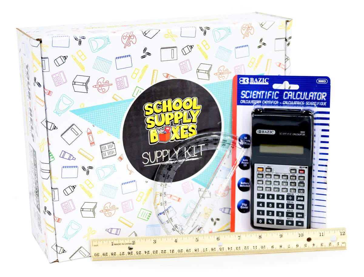 School Supply Boxes | Math Bundle (40 Piece) | House Brand Edition | Available in a Box (1 Unit), a Case (4 Units), and a Pallet (180 Units)
