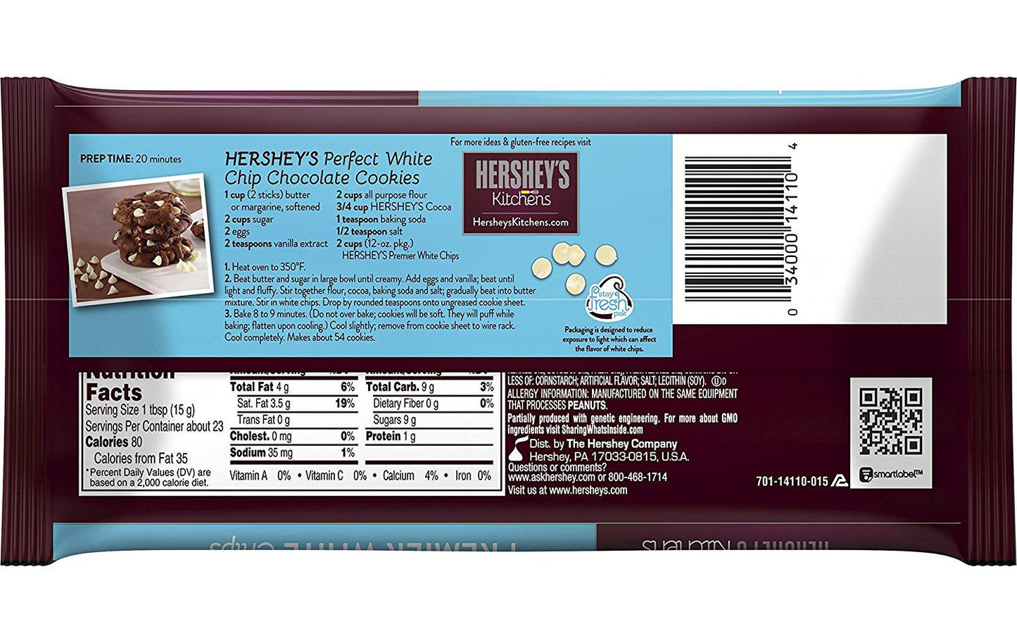 Hershey’s Baking Chips – Cinnamon 10 oz & Premier White 12 oz – Premium Baking Chips for Cookies, Candy, and Desserts