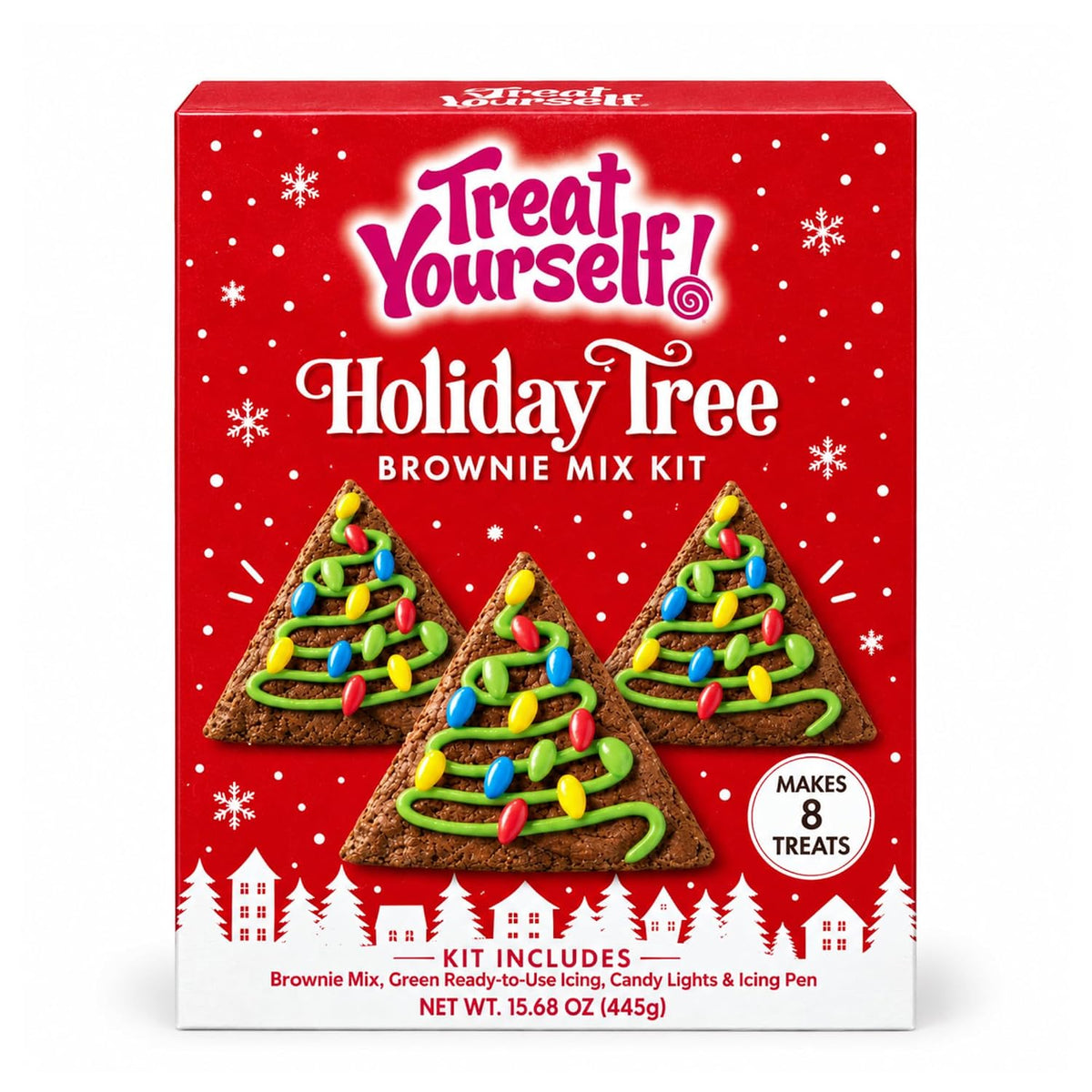 Treat Yourself! | Holiday Tree Brownie Mix Kit (Multiple Pack Sizes) | Christmas Baking & Decorating Activity for Kids, Families, Parties & Gifts