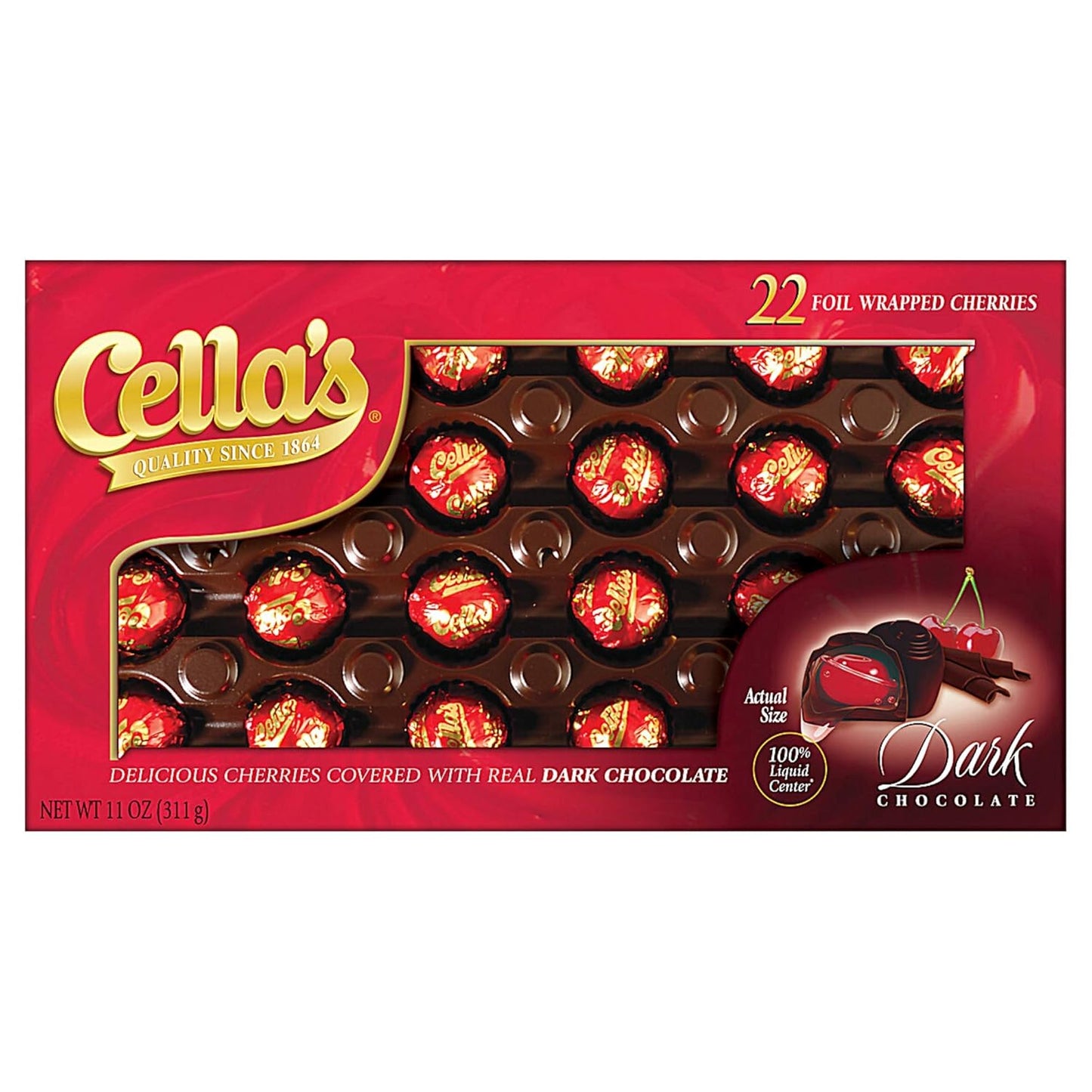 Cella's Dark Chocolate Covered Cherries - Available in 10 Count, 16 Count or 22 Count