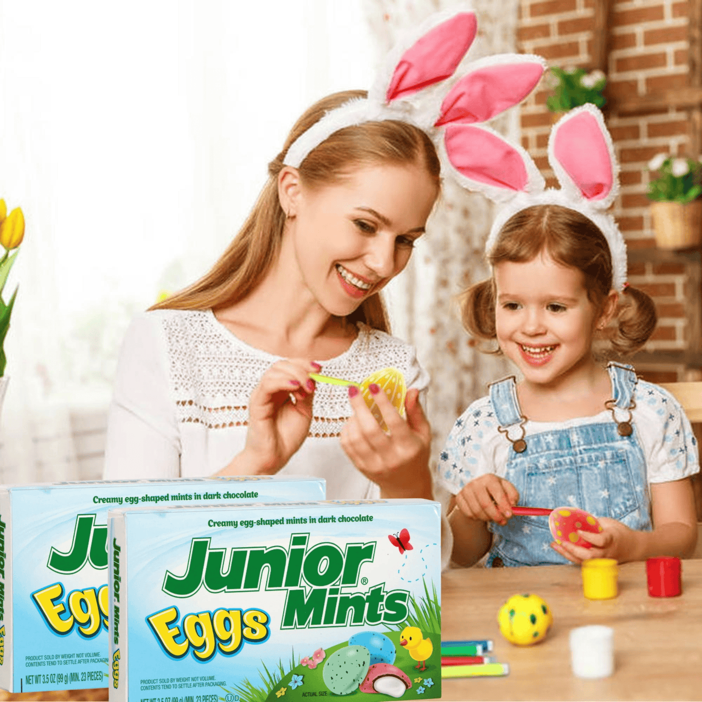 Junior Mints Eggs – 3.5 oz Movie Theater Box – Festive Easter Pastel Mint Chocolate Candy (1, 3, 6 Pack)