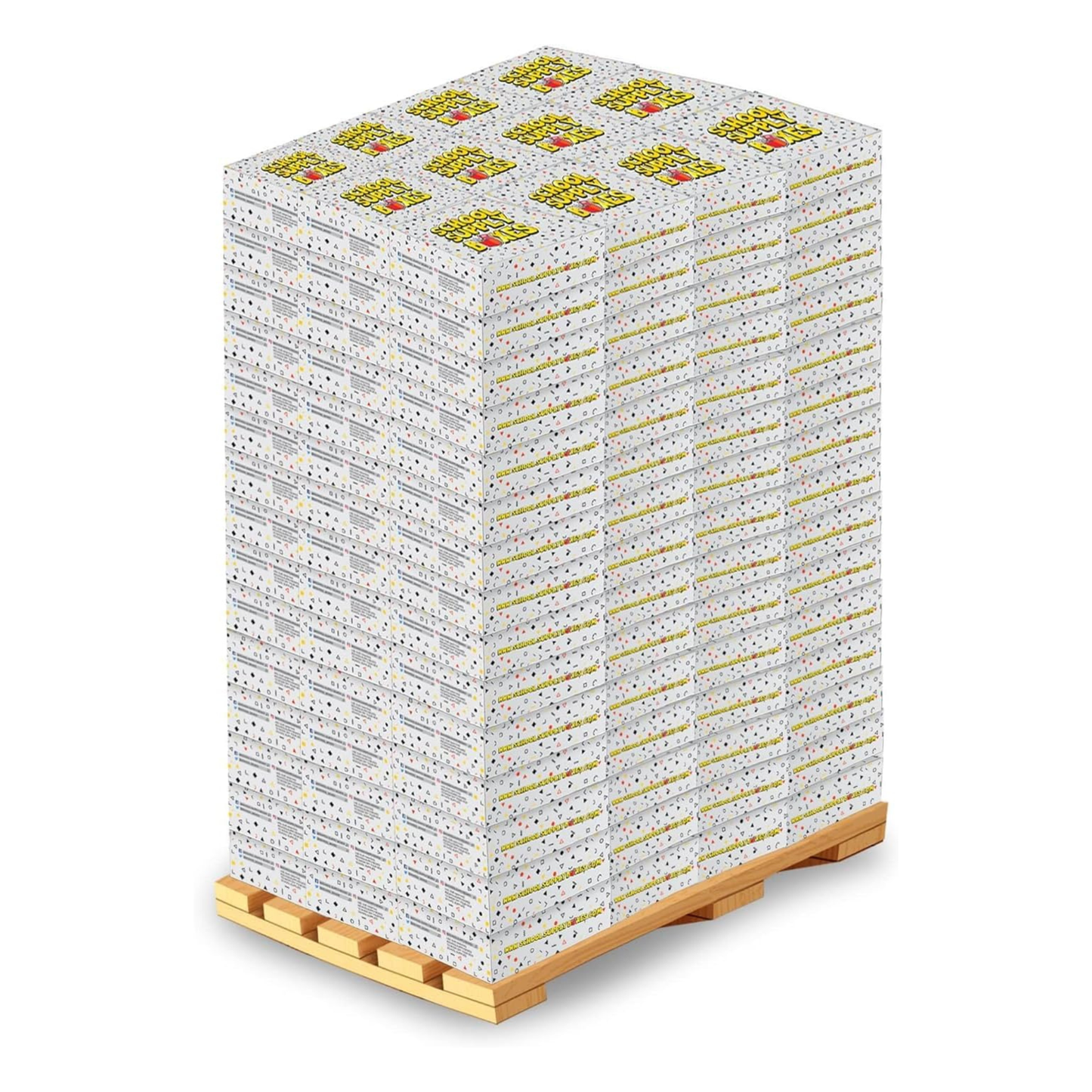 School Supply Boxes | Budget Saver Bundle - Available in 1 Box, 1 Case (4 Units), or 1 Pallet (180 Units) | Back to School Essentials Kit for Students & Teachers | Includes Spiral Notebook, Crayons, Pens, Pencils, Glue & More