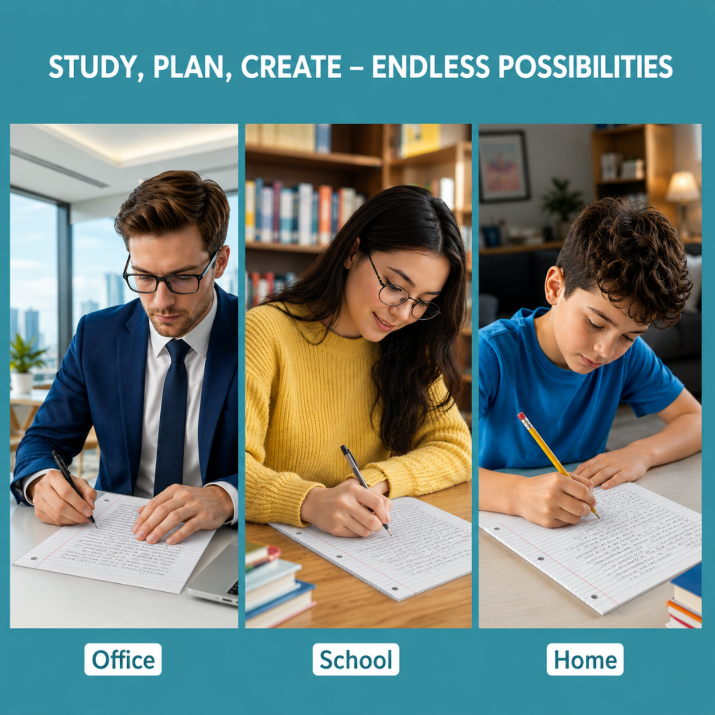 School Supply Boxes | College-Ruled or Wide-Ruled Loose Leaf Paper | Available in Multiple Pack Sizes | 100 Sheets Per Pack, 3-Ring Binder Compatible