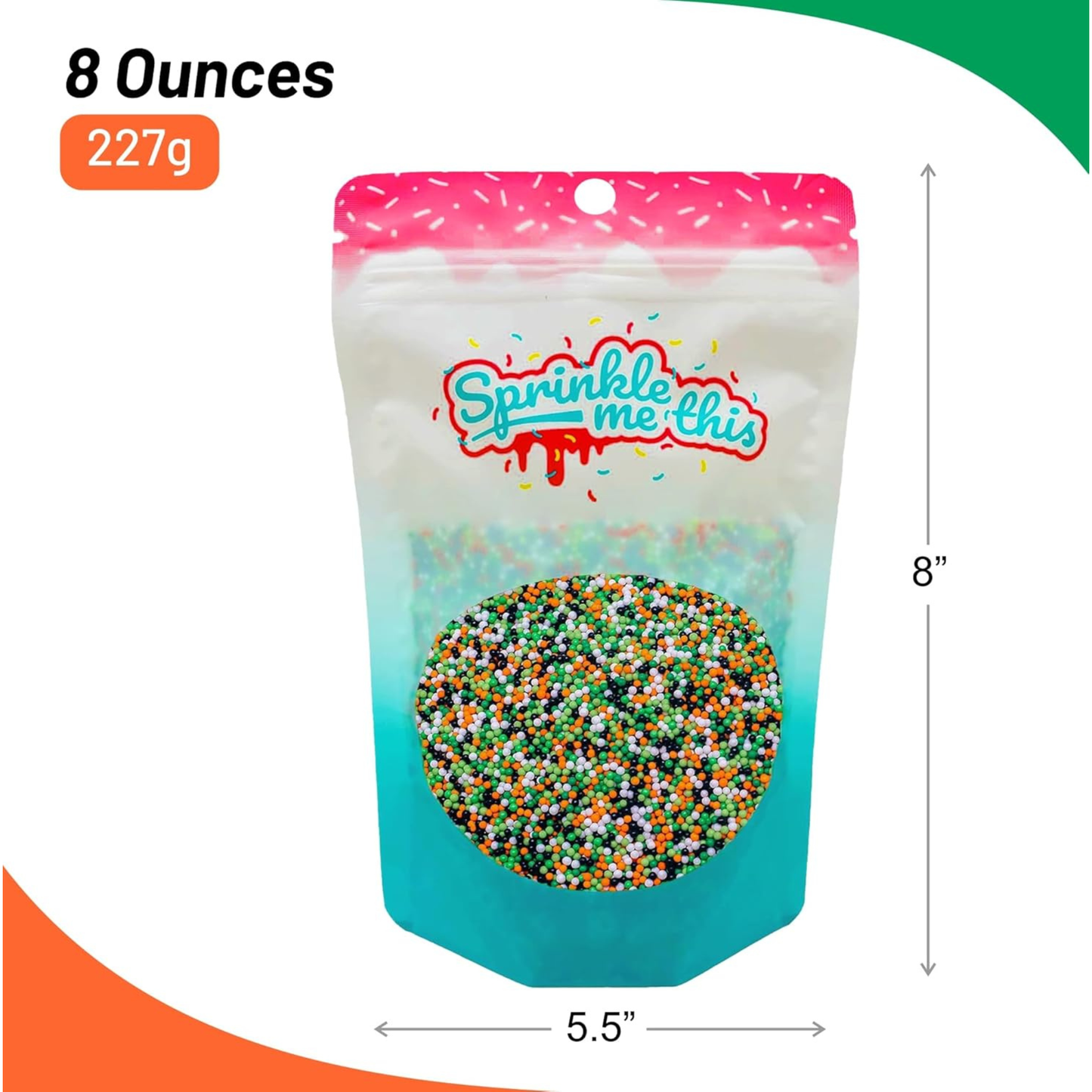Sprinkle Me This – Ghouls Night Out Mini Nonpareils Sprinkles – 4, 8 & 12 oz – Halloween Dessert Topping for Cookies, Cupcakes & Cakes