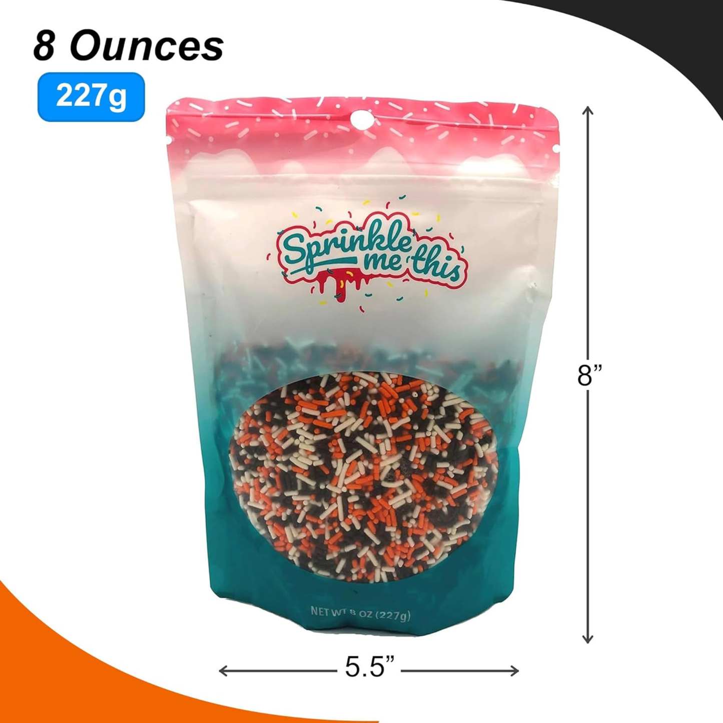 Sprinkle Me This – Shades of the Night Sprinkle Mix Halloween Jimmies – 4, 8 & 12 oz – Halloween Dessert Topping for Cookies, Cupcakes & Cakes
