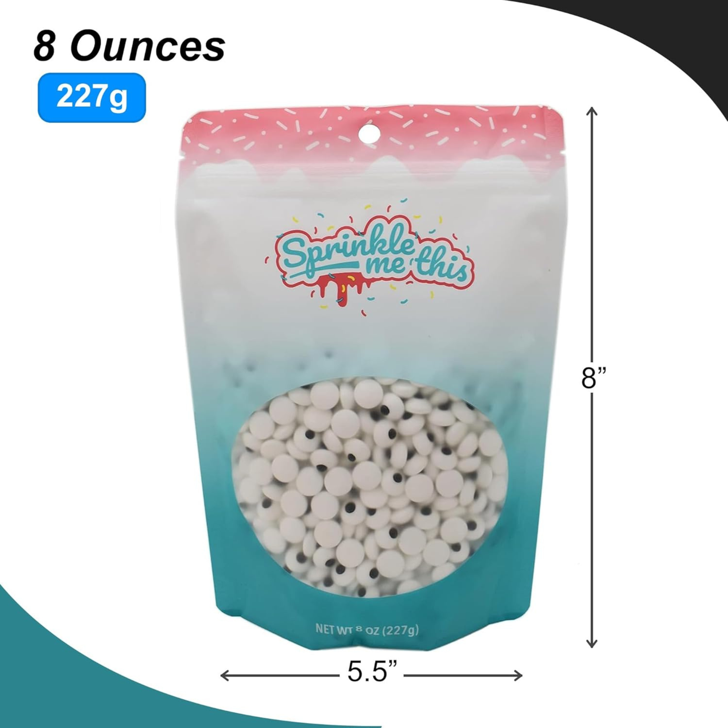Sprinkle Me This – Small Spooky Eye Toppers – 4, 8 & 12 oz – Halloween Dessert Topping for Cookies, Cupcakes & Cakes