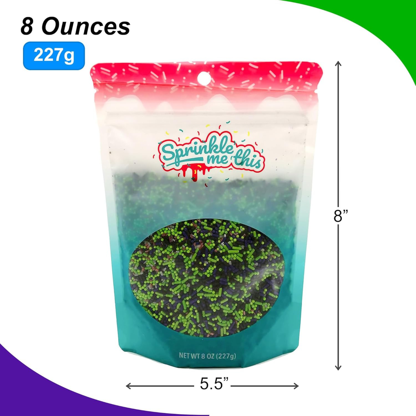 Sprinkle Me This – Zombie Grave Edible Sprinkles – 4, 8 & 12 oz – Halloween Dessert Topping for Cookies, Cupcakes & Cakes