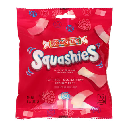 Smarties Squashies – Soft & Chewy Foam Gummies – Available in Multiple Flavors – 1 Pack or 12 Pack Case