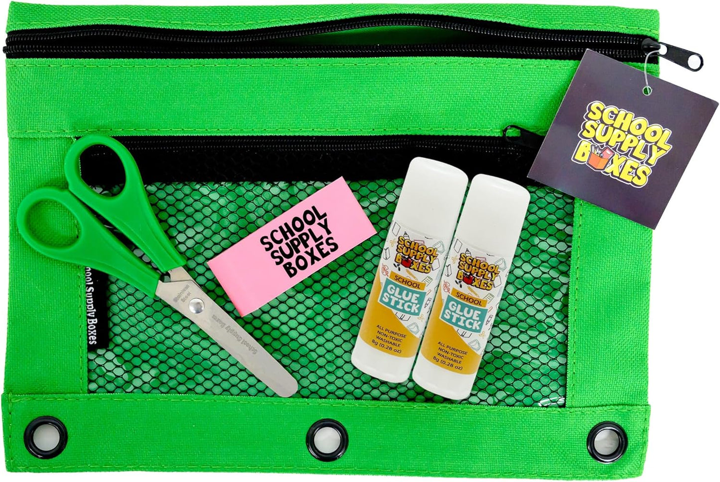 School Supply Boxes | 17" Clear & Black Backpack Bundle | Back to School Set for Middle School Students | 1 Backpack, Case (6), Pallet (180)