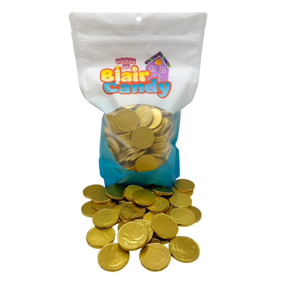 Chocolate Large Half Dollar Coins - Packaged in Sealed & Resealable Candy Bag - Classic Novelty Presidential Candy - Patriotic Chocolates
