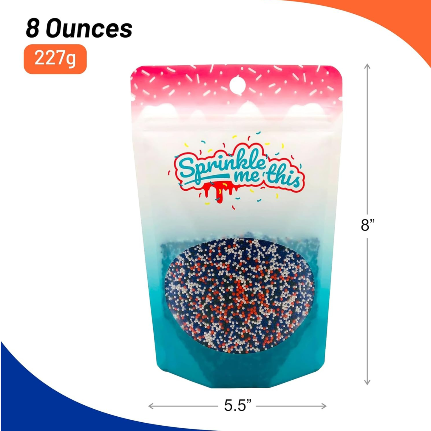 Sprinkle Me This – A Sprinkle of Spooky Nonpareils Sprinkles – 4, 8 & 12 oz – Halloween Dessert Topping for Cookies, Cupcakes & Cakes