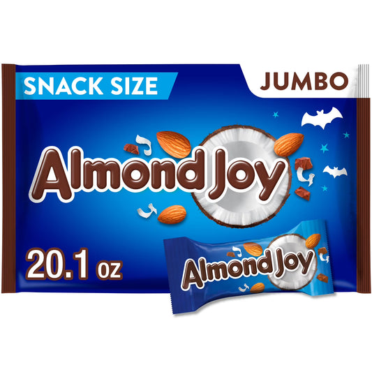 Almond Joy Snack Size Candy Bars – 20.1 oz Bag – Coconut, Almond, and Milk Chocolate Mini Bars – Shareable Holiday & Everyday Treats