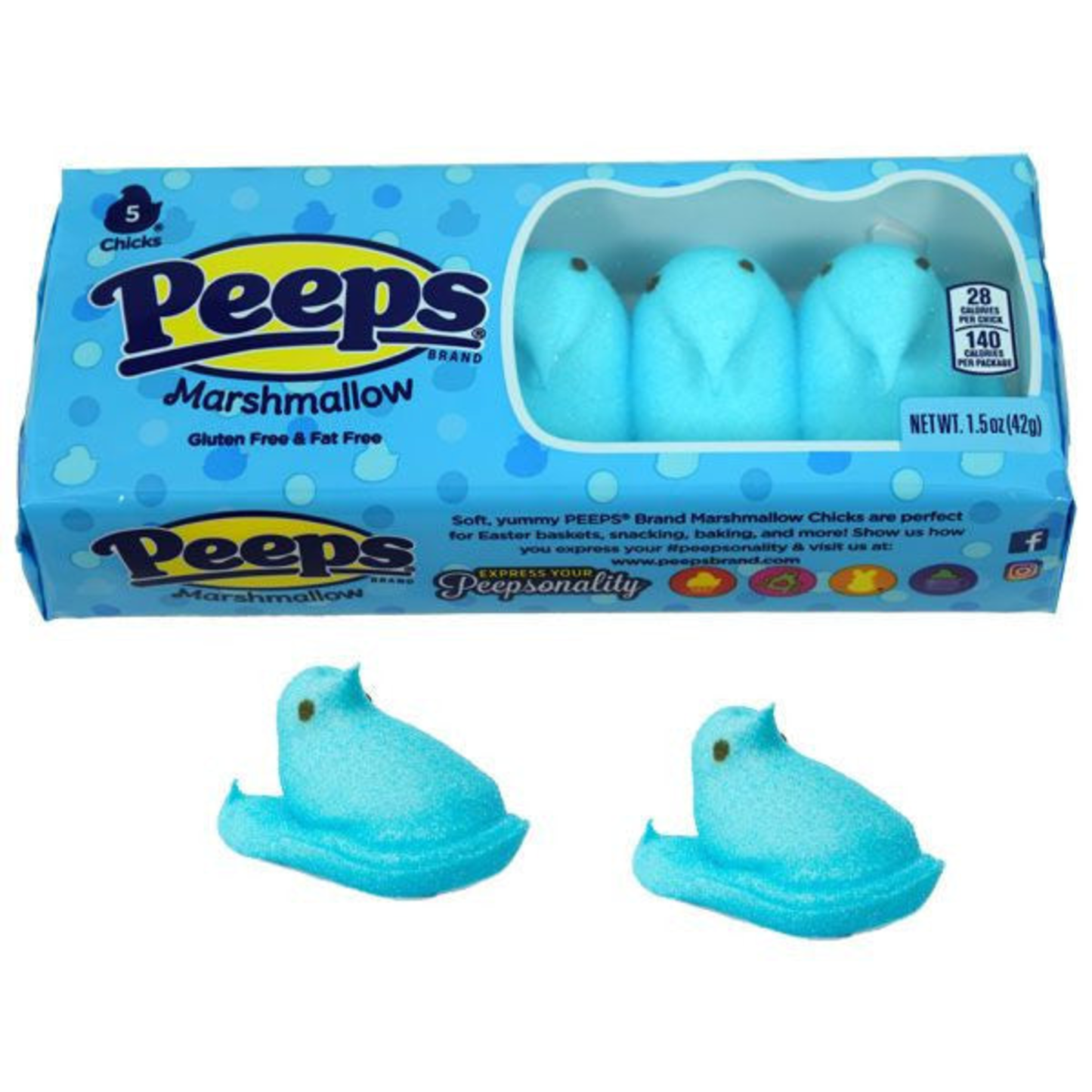 Peeps Marshmallow Chicks & Bunnies – Soft Easter Candy – Pink, Lavender, Yellow & Blue – 5, 8, 10 Count & Variety Pack